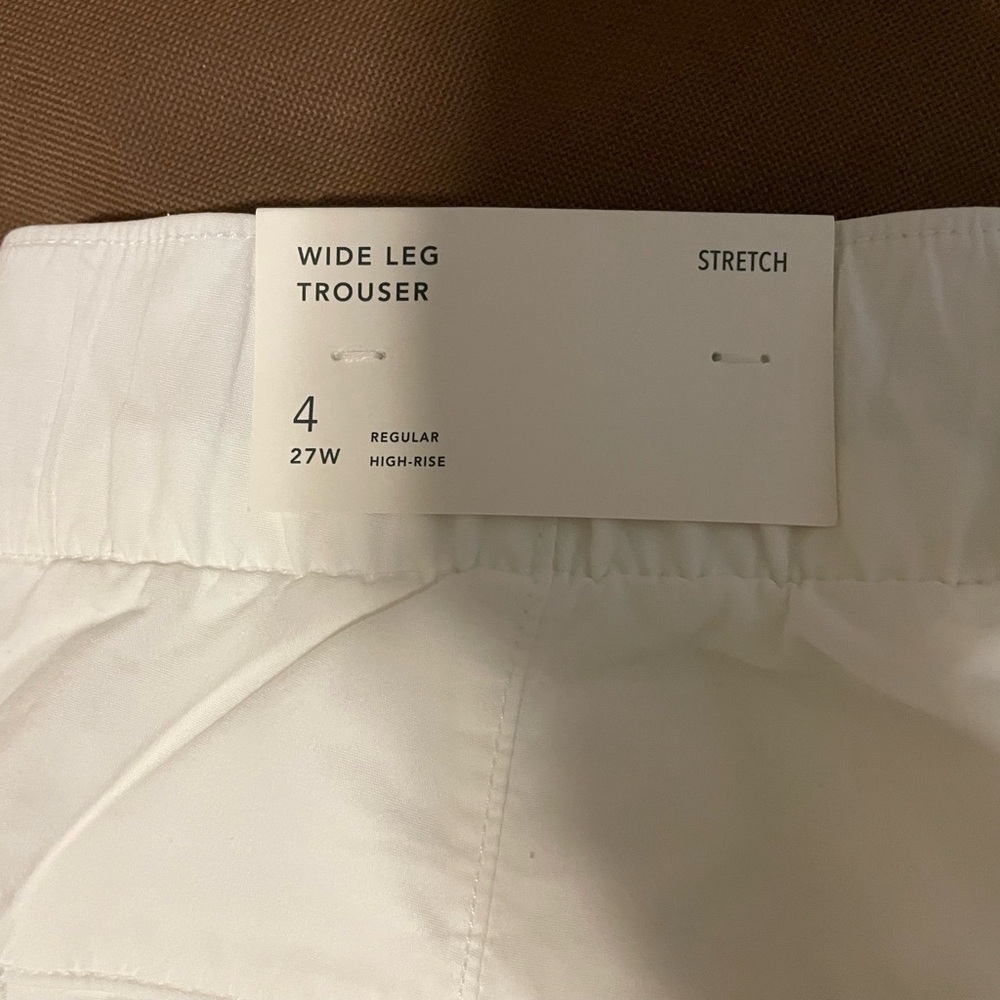 American Eagle White Wide Leg Trousers - Picture 3 of 13